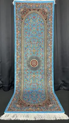 最高級 ペルシャ絨毯シルク イラン クム産 約199万ノット73×121cm