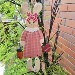 カントリー雑貨吊り下げうさちゃん