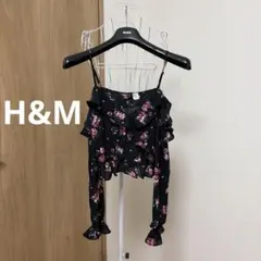 H&M DIVIDED 花柄 オフショルダー 長袖 トップスのサムネイル