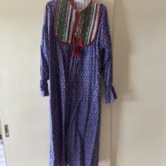 値下げvintage☆70s 小花柄パッチワークワンピース - メルカリ