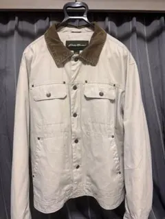 【Eddie Bauer】コーデュロイ襟クリーム色ジャケット