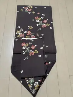 名古屋帯 濃茶地 花文様 カジュアルのサムネイル