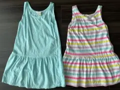 【H&M】110cm ベーシックオーガニックコットン　ワンピース2枚セット