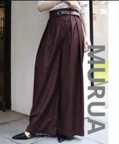 ［未使用タグ付き美品］【MURUA】バックスリットワイドパンツ　サイズ2