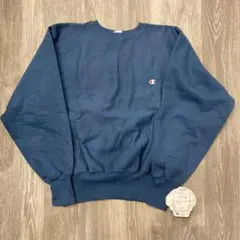【デッドストック】チャンピオンRW ターコイズブルー 90s 刺繍タグ USA製