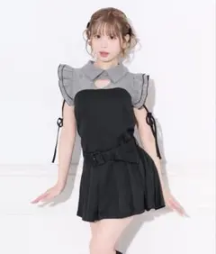 apres jour デコルテハートカットミニワンピース 黒
