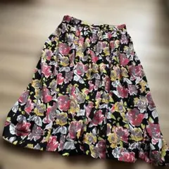 GU 蜷川実花 コラボ 花柄 ロングスカート Sサイズ フローラル プリント