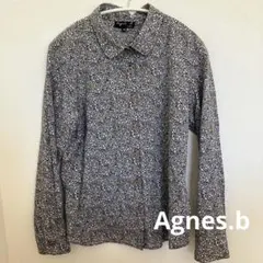Agnes b花柄ブラウス