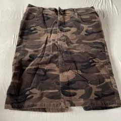 迷彩柄 タイトスカート ゴムウエスト