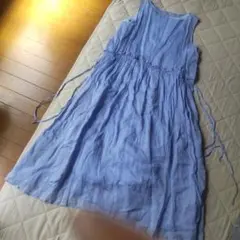 yuni 水色 リネン100％ ワンピース