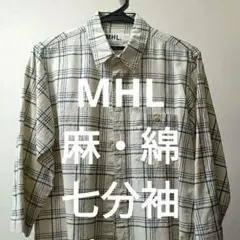 値下可 MHL 長袖チェックシャツ マーガレットハウエルのサムネイル