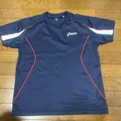 asics ネイビー Mサイズ シャツ　スポーツ用　速乾性