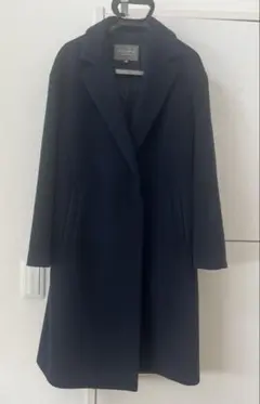 カシミアブレンド ロングコート 36 ネイビー　united arrows