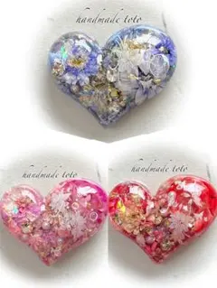 メル様 ぷっくりハート ピンク ヘアゴム