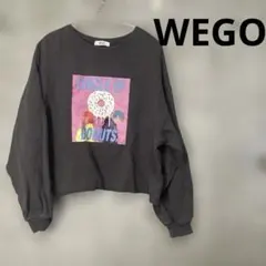WEGO スウェット ドーナツプリント チャコールグレー