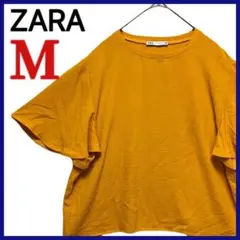 【ZARA】 フリルスリーブTシャツ 半袖 トップス カジュアル