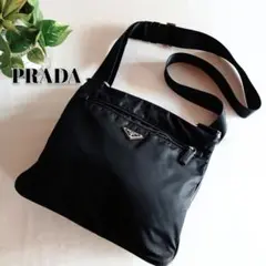プラダ ナイロン 軽量 ショルダーバッグ 鞄 ポシェット 黒 レディース メンズ