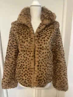 【最終値下げ！】ヒョウ柄　ラビットファーコート　レオパード