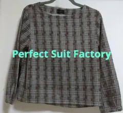 Perfect Suit Factory チェック柄長袖シャツ