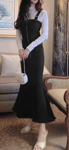 GRL フリンジマーメイドジャンパースカート