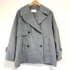 ◆ 美品 アルシーヴ archives シャギー Pコート グレー ふわふわ Mのサムネイル