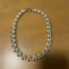 白色珍珠金色珠項鍊