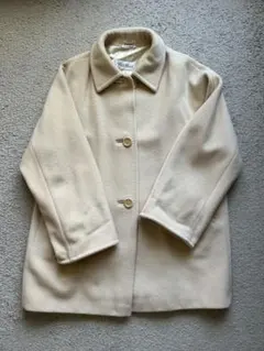 MaxMara ロングコート オフホワイト　ウール　カシミヤ　ヴィンテージ