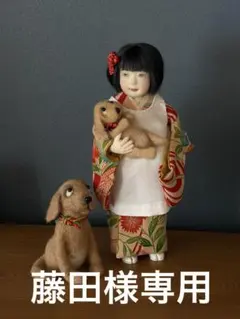 創作人形　なかよし(高さ32cm)