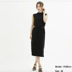 GU ノースリーブ ハイネック ニットワンピースのサムネイル