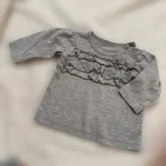 CHEROKEE グレー フリル付き長袖カットソー 60-70