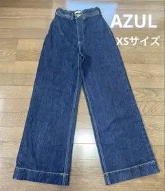値下げ　AZUL BY MOUSSY ハイウェストワイドデニム XS