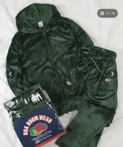 値下げ　フルーツオブザルーム　ボアフリースルームウェア 上下セット　レディースM