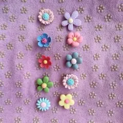 花型デコレーションパーツ 、冷蔵庫マグネット10個セット、バラ売り相談