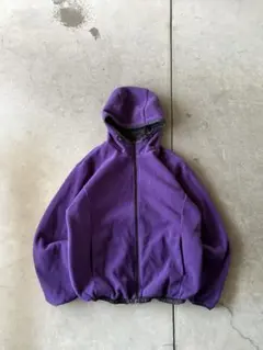 00s OLD UNIQLO リバーシブル ナイロンジャケットフリース 紫 XL