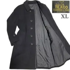 【カシミヤ30%×イタリア製】ロング比翼チェスターコート チャコールグレー XL