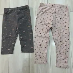 リボンと花柄のパンツ2枚セット