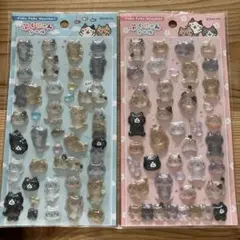 Fuku Fuku Nyanko ふくふくにゃんこ ぷくにゃんシール 2種セットのサムネイル