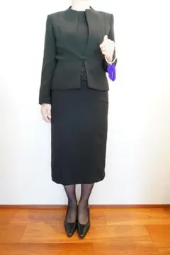 7号ブラックフォーマル　ワンピーススーツ　美品　オールシーズン