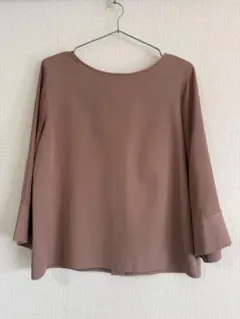 ROPÉ PICNIC ブラウン Vネック 五分袖 シャツ