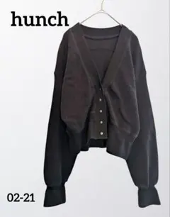 hunchブラック カーディガン FREEサイズのサムネイル