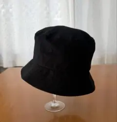 BEAMS 黒 バケットハット コットン100%