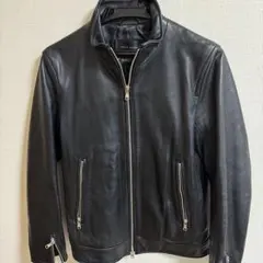 TETE HOMME ブラック レザーライダース