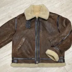 90's Ｂ-3 フライトジャケット　レザームートンジャケット　シープスキン