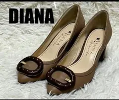 《美品》DIANA ダイアナ ロマーシュ　バックルレザーパンプス