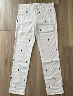 Polo Ralph Lauren ポロ刺繍 ホワイトチノパン