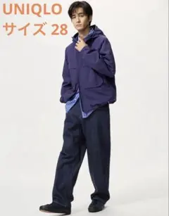 【美品】ワイドストレートジーンズ　ユニクロ