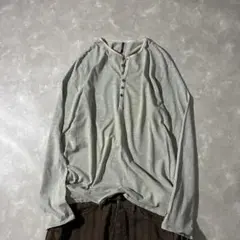 90s henley neck l/s tee vintage 亜熱帯 y2k