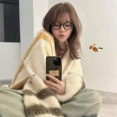 【完売】loin nuit シアーカラーニット グレー loin nuit（ロワンニュイ）の「sheer collar knit / シアー