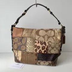 COACH】コーチ ワンショルダーバッグ パッチワーク シグネチャー