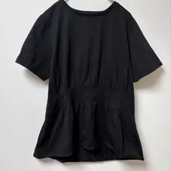 エニィスィス any SiS ペプラム半袖カットソー 黒 2のサムネイル